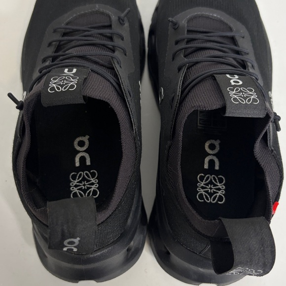 Loewe x On Running Cloudtilt Sneakers Womens 6 All Black Knit Running Shoes - Picture 10 of 15